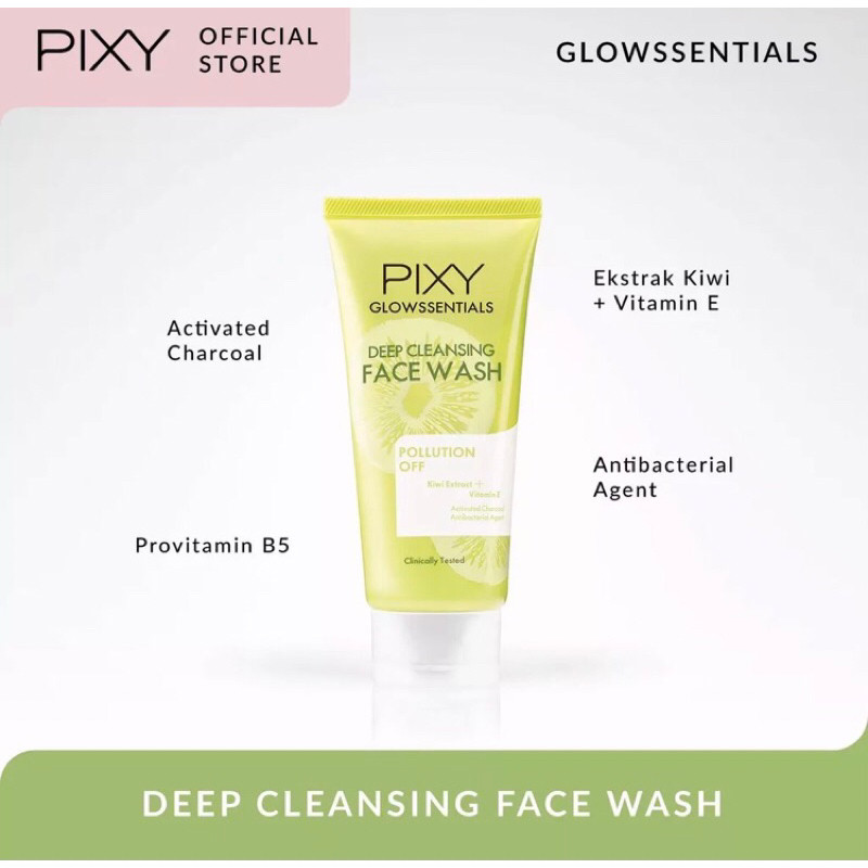 pixy glowssentials deep cleansing face wash 60g/pembersih wajah pixy glowssentials deep cleansing face wash 60g/pembersih wajah