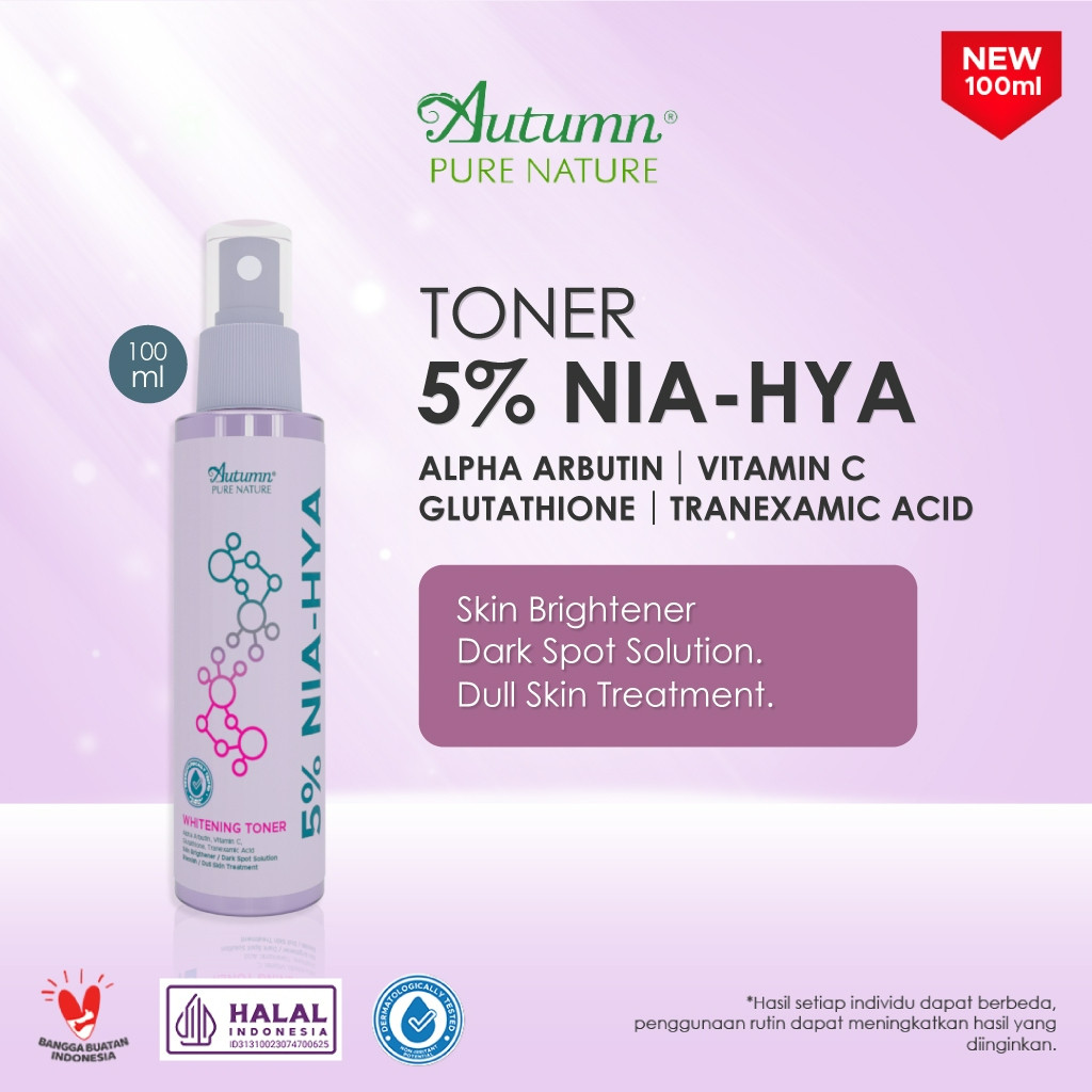 autumn 5% nia hya whitening toner 100ml/toner wajah dan badan autumn 5% nia hya whitening toner 100ml/toner wajah dan badan