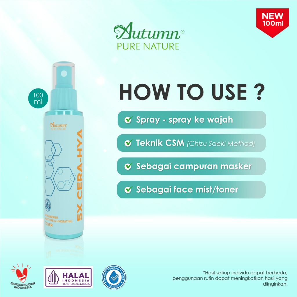 autumn 5x cera hya skin barrier moisture and hydrating toner 100ml/toner wajah dan badan autumn 5x cera hya skin barrier moisture and hydrating toner 100ml/toner wajah dan badan