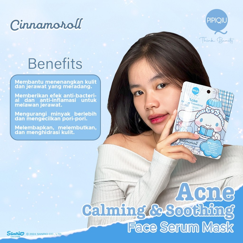 pipiqiu face serum mask 25g/acne calming and soothing/5x ceramide barrier/brightening/masker wajah pipiqiu face serum mask 25g/acne calming and soothing/5x ceramide barrier/brightening/masker wajah