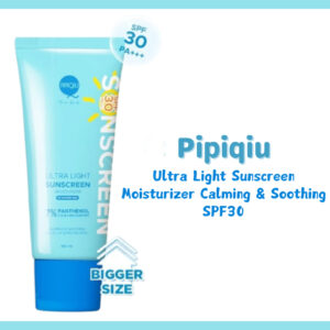 pipiqiu ultra light sunscreen 7% panthenol moisturizer calming soothing spf30 pa+++100ml/tabir surya