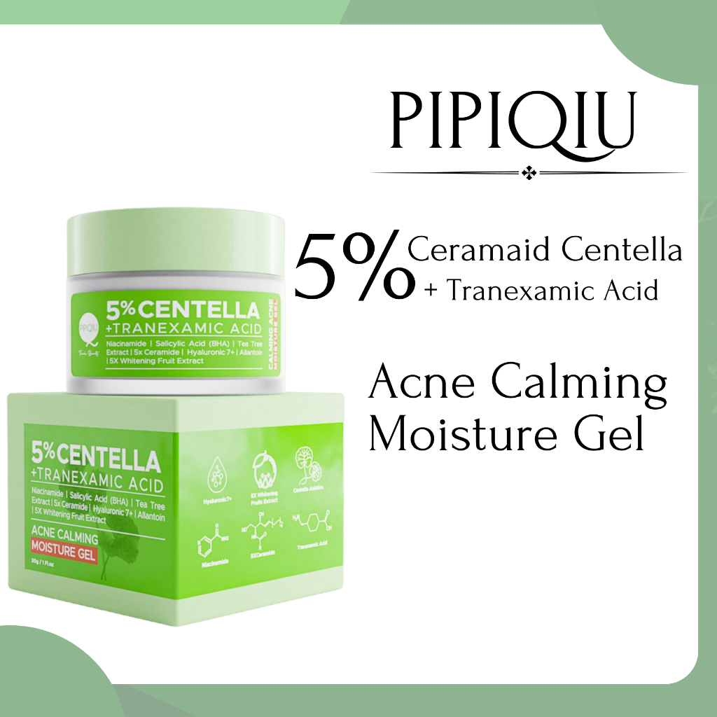 pipiqiu 5% centella acne calming moisture gel 30g / pelembab wajah pipiqiu 5% centella acne calming moisture gel 30g / pelembab wajah