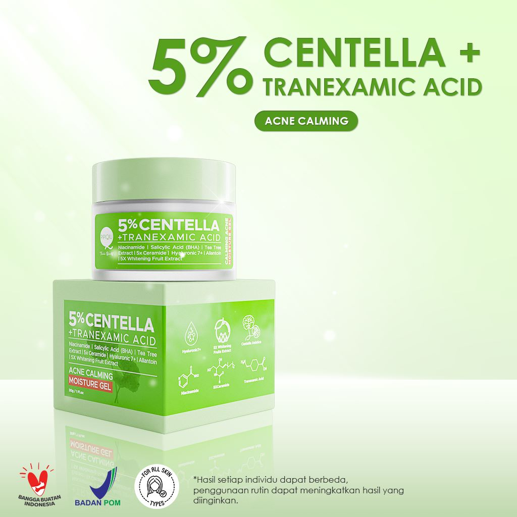 pipiqiu 5% centella acne calming moisture gel 30g / pelembab wajah pipiqiu 5% centella acne calming moisture gel 30g / pelembab wajah