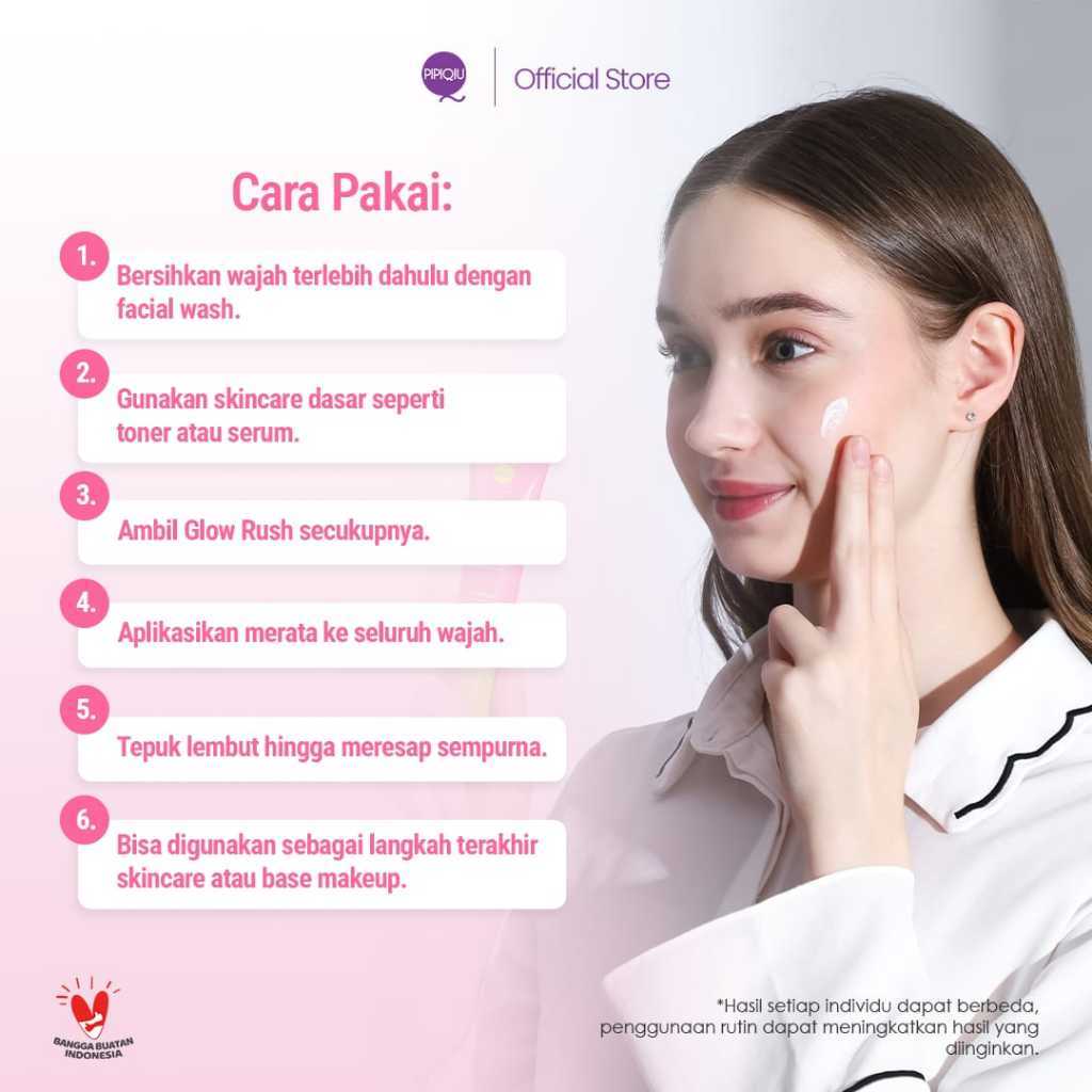 pipiqiu glow rush tone up cream with 5% niacinamide 30g/pelembab wajah pipiqiu glow rush tone up cream with 5% niacinamide 30g/pelembab wajah
