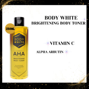 body white aha brightening body toner 250ml