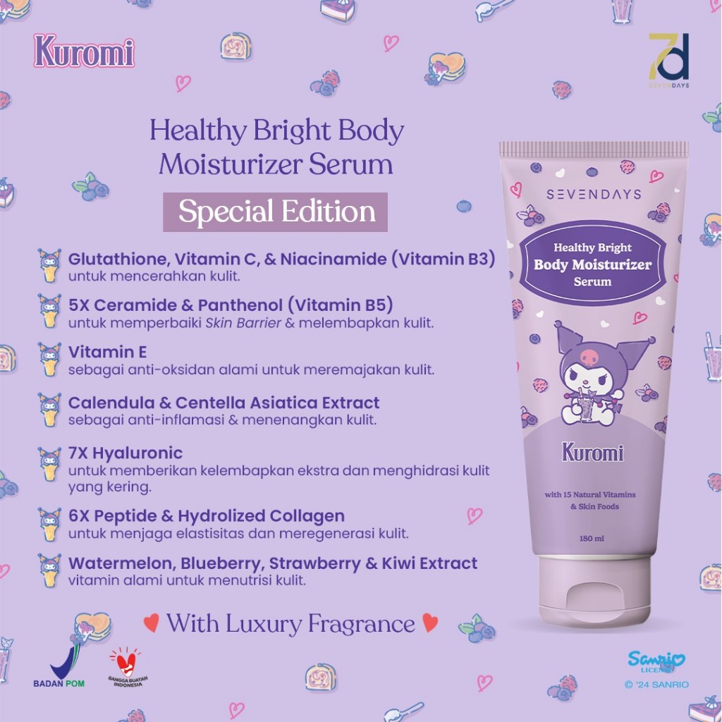 sevendays healthy bright body moisturizer serum 180ml/body lotion sevendays healthy bright body moisturizer serum 180ml/body lotion