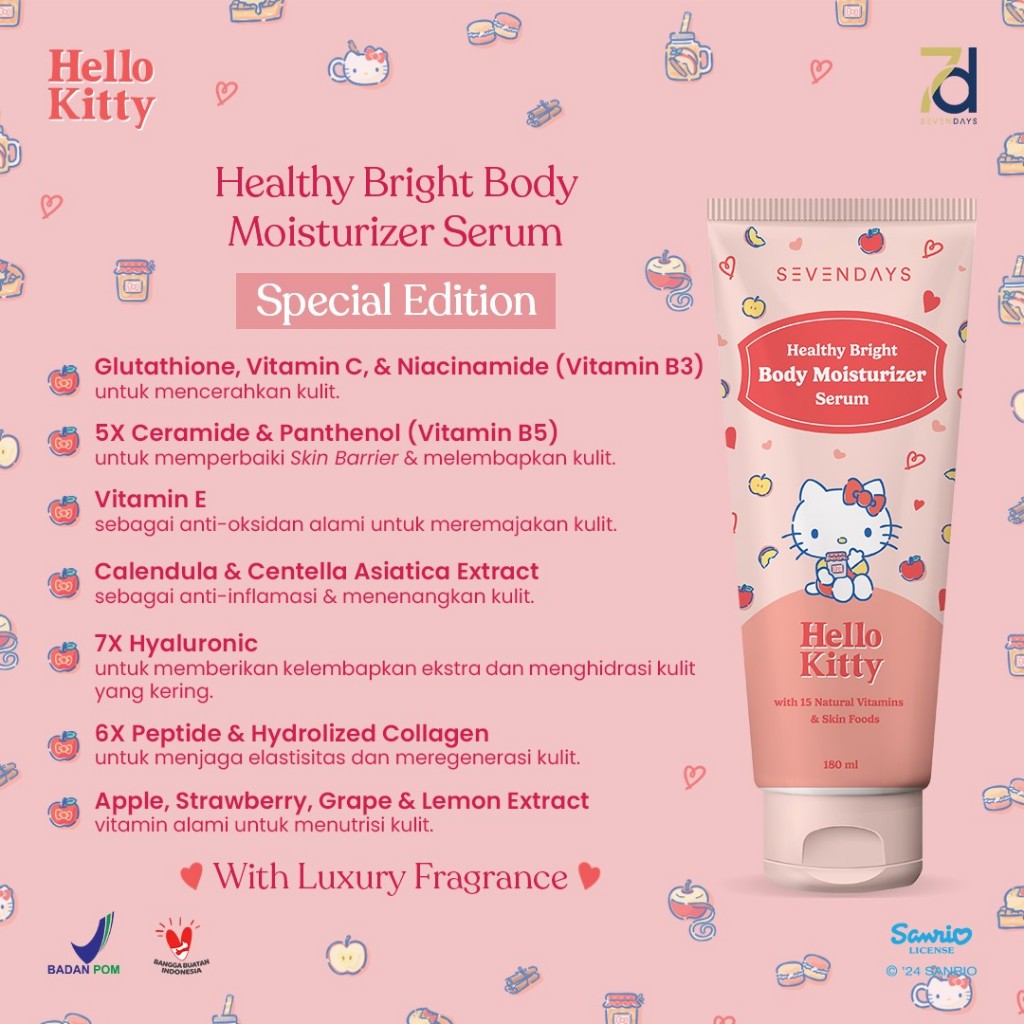 sevendays healthy bright body moisturizer serum 180ml/body lotion sevendays healthy bright body moisturizer serum 180ml/body lotion