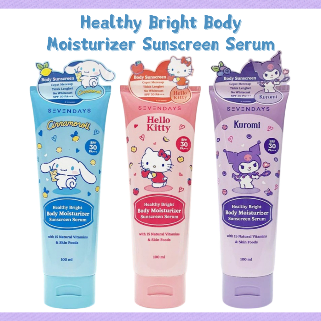 sevendays healthy bright body moisturizer sunscreen serum spf 30 pa+++ 100ml/body lotion sevendays healthy bright body moisturizer sunscreen serum spf 30 pa+++ 100ml/body lotion