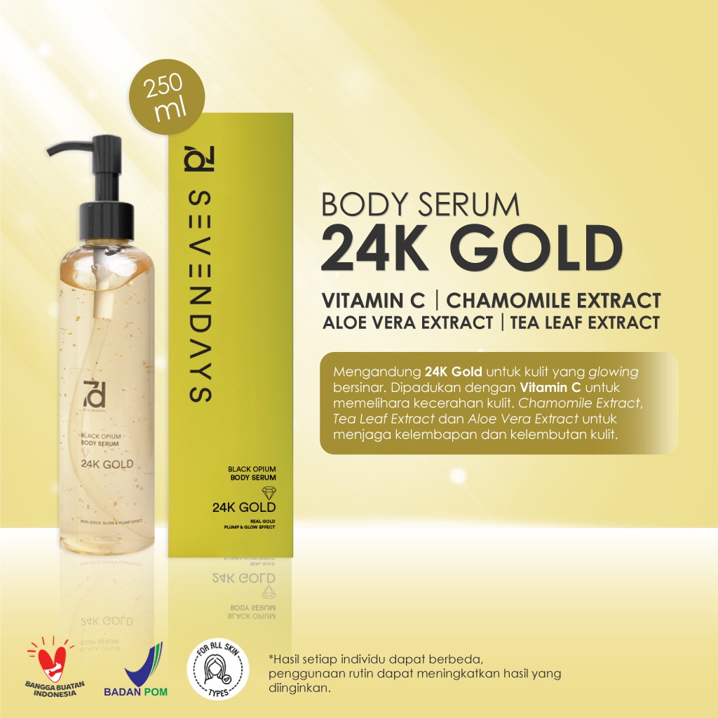 seven days 24k gold black opium body serum 250ml seven days 24k gold black opium body serum 250ml