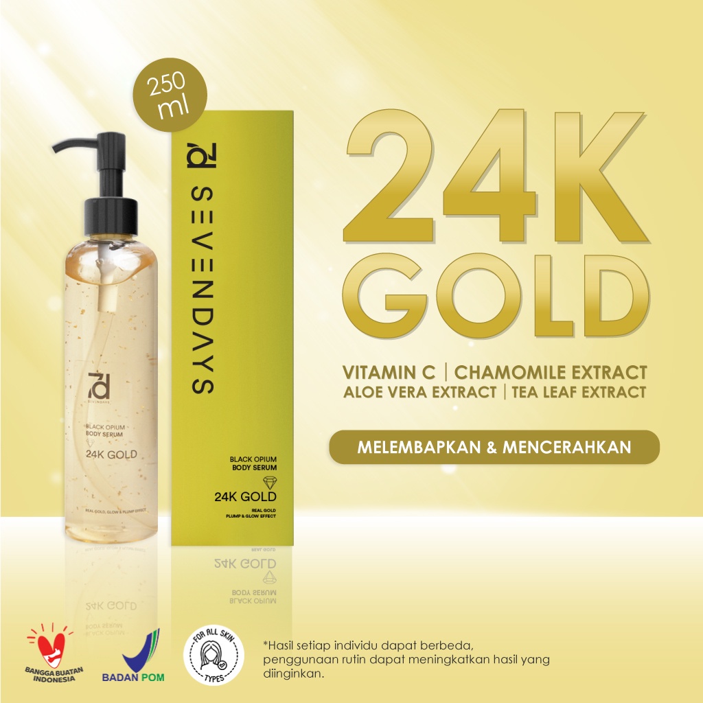 seven days 24k gold black opium body serum 250ml seven days 24k gold black opium body serum 250ml