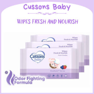 cussons baby wipes fresh and nourish 45sx3/tisu basah bayi