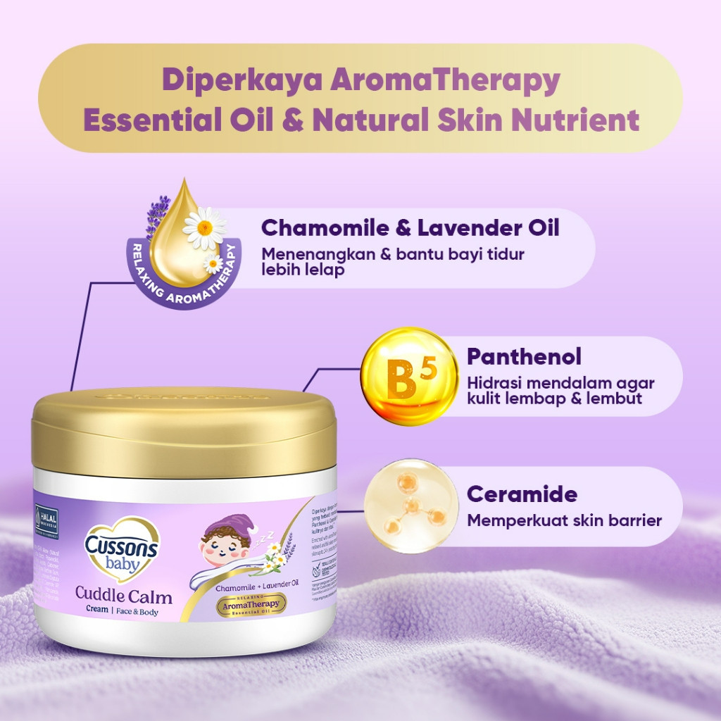 cussons baby cuddle calm face and body cream 50g/krim bayi cussons baby cuddle calm face and body cream 50g/krim bayi