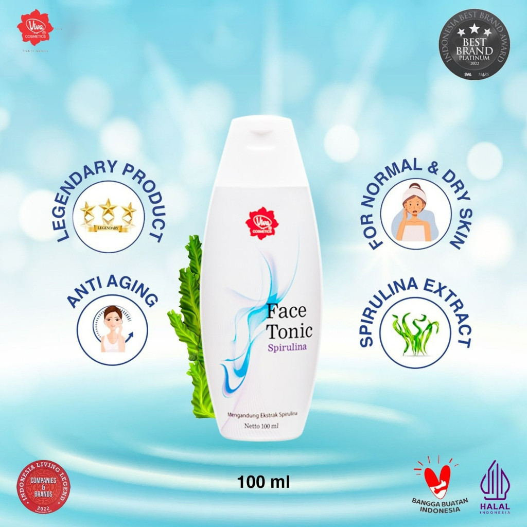viva face tonic 100ml and 200ml/toner wajah viva face tonic 100ml and 200ml/toner wajah