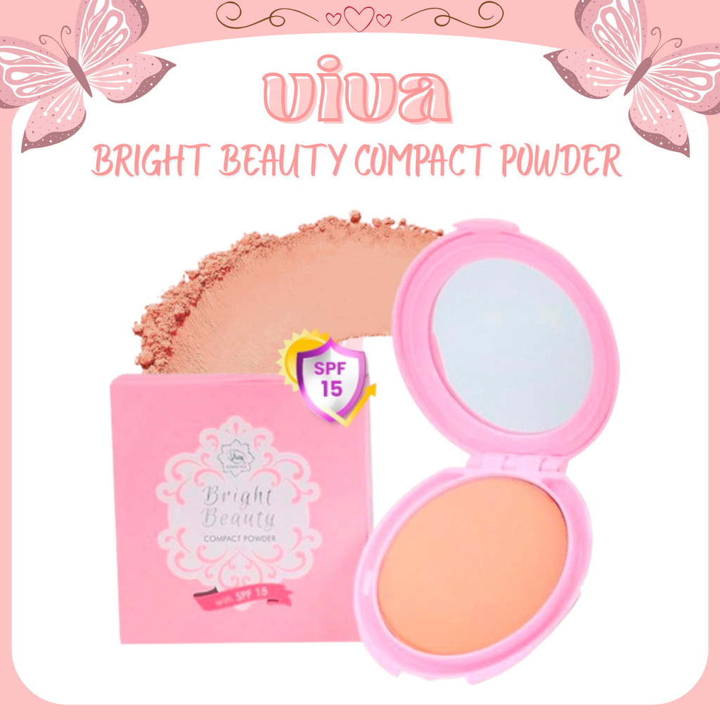 viva bright beauty compact powder spf 15 15g/bedak padat viva bright beauty compact powder spf 15 15g/bedak padat