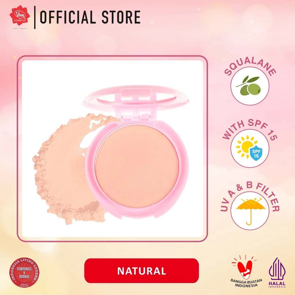 viva bright beauty compact powder spf 15 15g/bedak padat viva bright beauty compact powder spf 15 15g/bedak padat