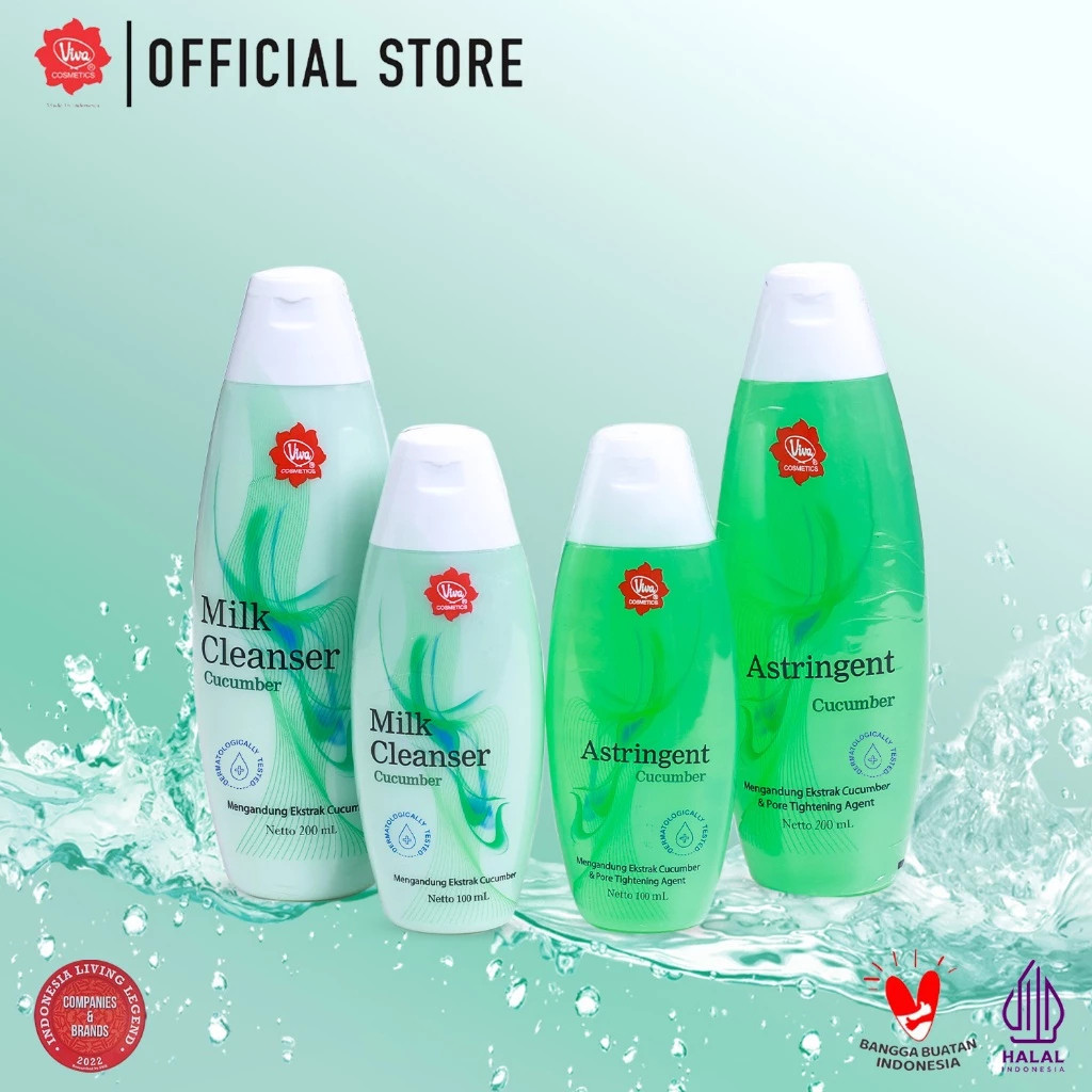 viva astringent cucumber 100ml and 200ml/penyegar kulit viva astringent cucumber 100ml and 200ml/penyegar kulit