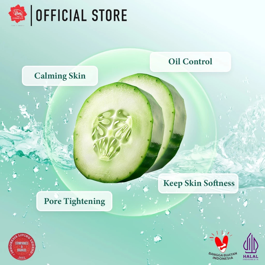 viva astringent cucumber 100ml and 200ml/penyegar kulit viva astringent cucumber 100ml and 200ml/penyegar kulit