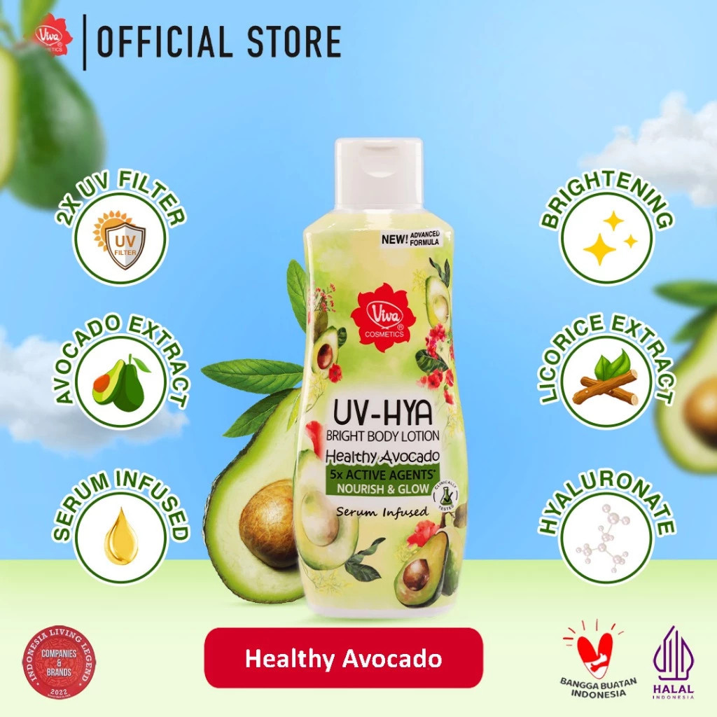 viva uv hya bright body lotion 185ml/losion tubuh viva uv hya bright body lotion 185ml/losion tubuh