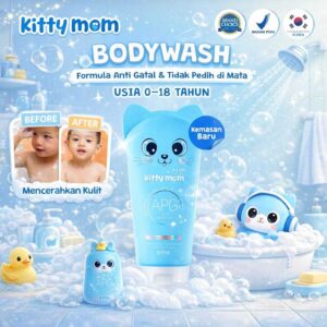 kitty mom kids body wash 180ml/sabun bayi non sls