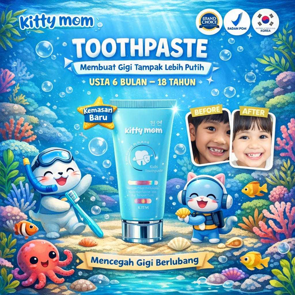 kitty mom toothpaste 60g/pasta gigi kitty mom toothpaste 60g/pasta gigi