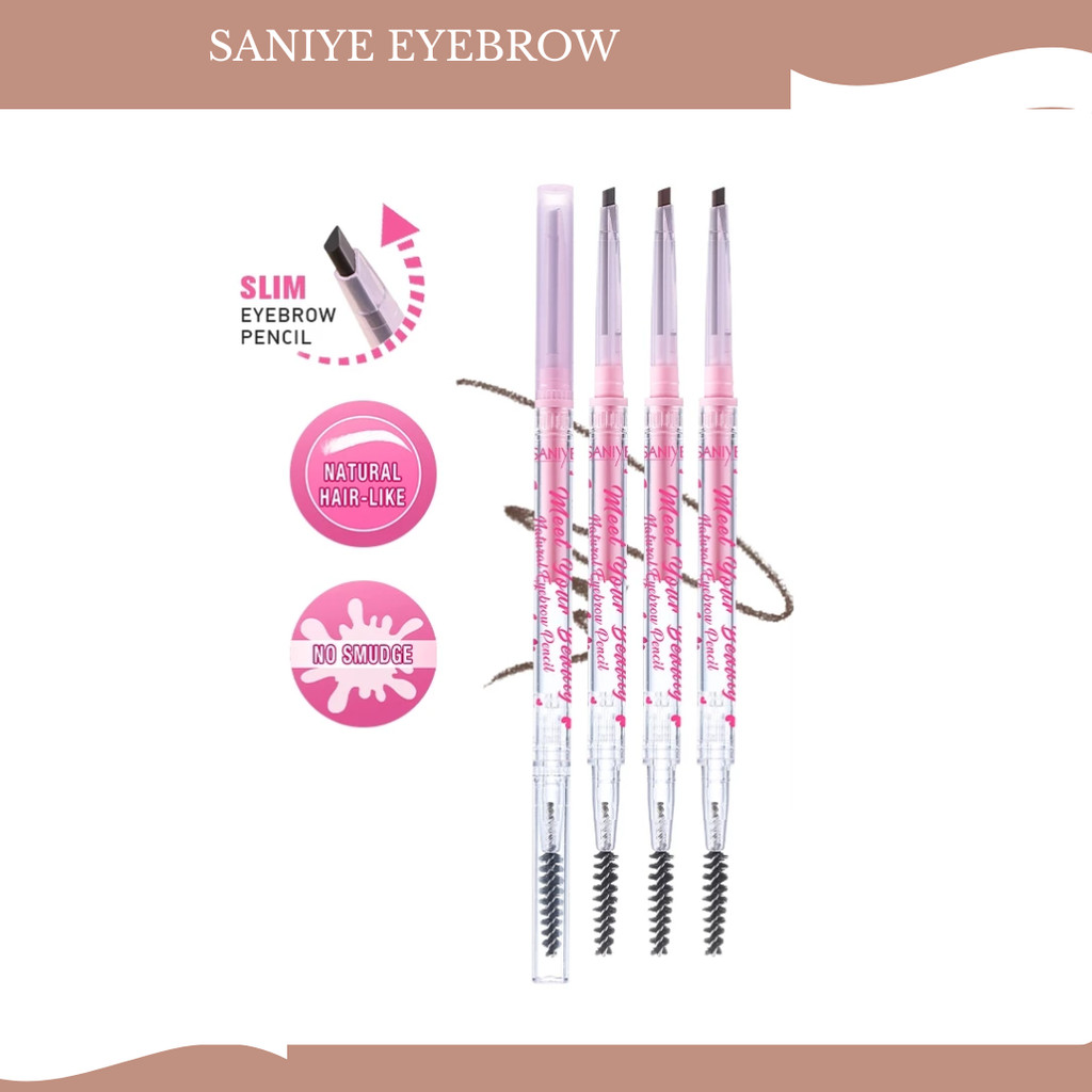 saniye natural eyebrow pencil waterproof long lasting/pensil alis saniye natural eyebrow pencil waterproof long lasting/pensil alis