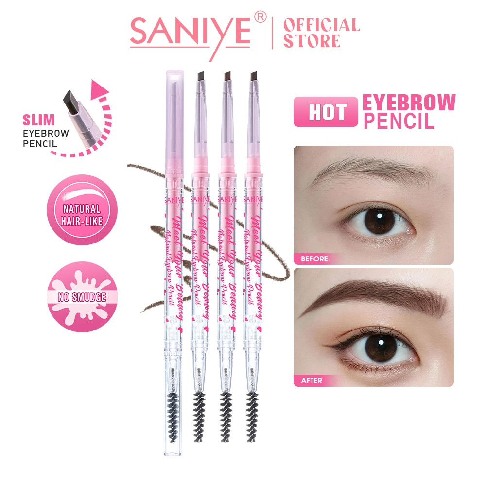 saniye natural eyebrow pencil waterproof long lasting/pensil alis saniye natural eyebrow pencil waterproof long lasting/pensil alis