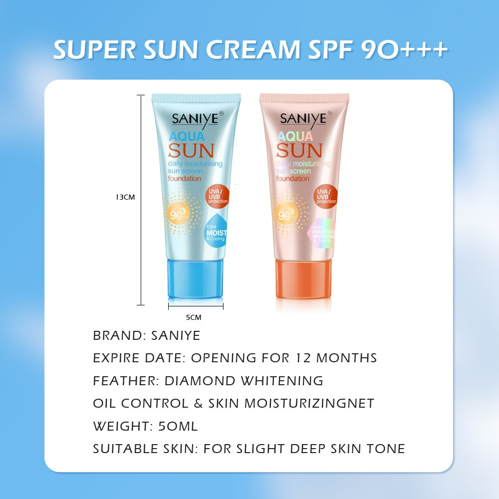 saniye aqua sunscreen spf 50 waterproof 65ml/tabir surya saniye aqua sunscreen spf 50 waterproof 65ml/tabir surya