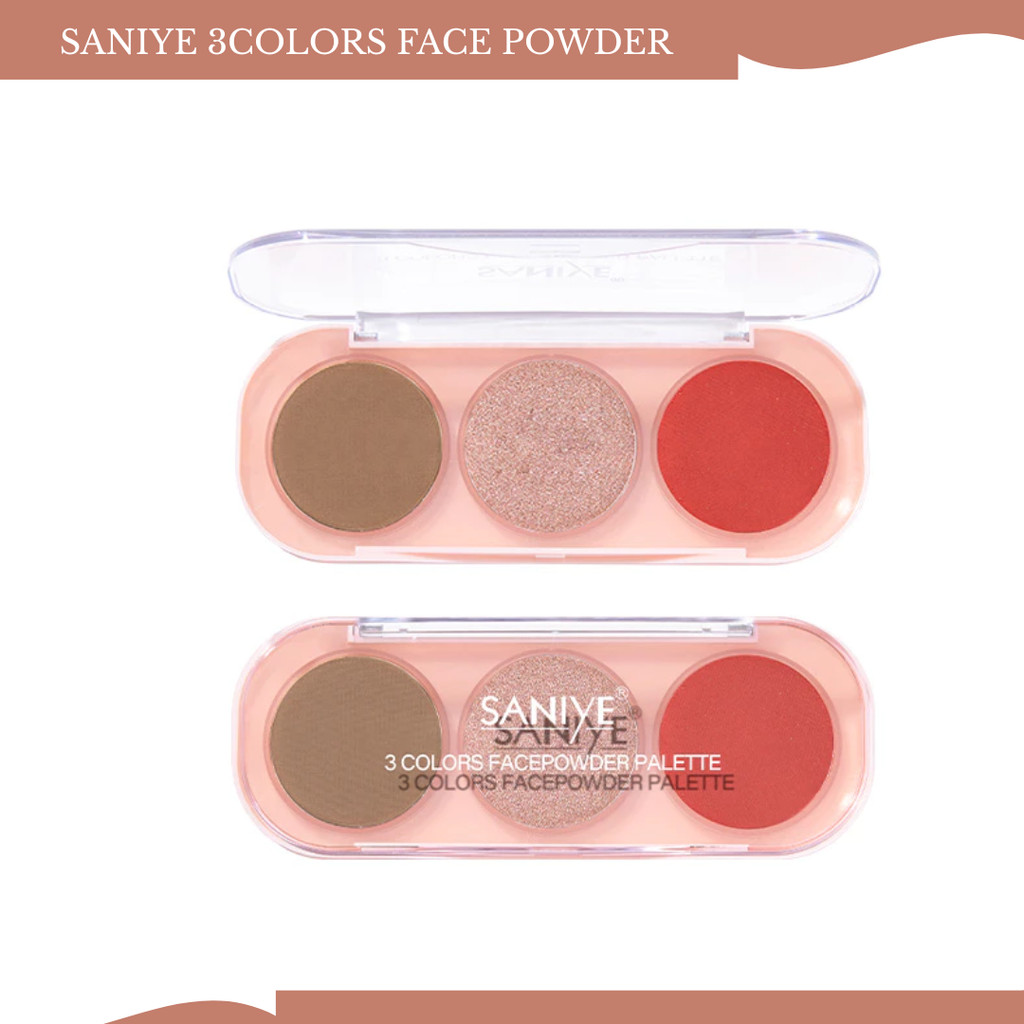 saniye 3 colors face powder palette 9g/perona mata saniye 3 colors face powder palette 9g/perona mata