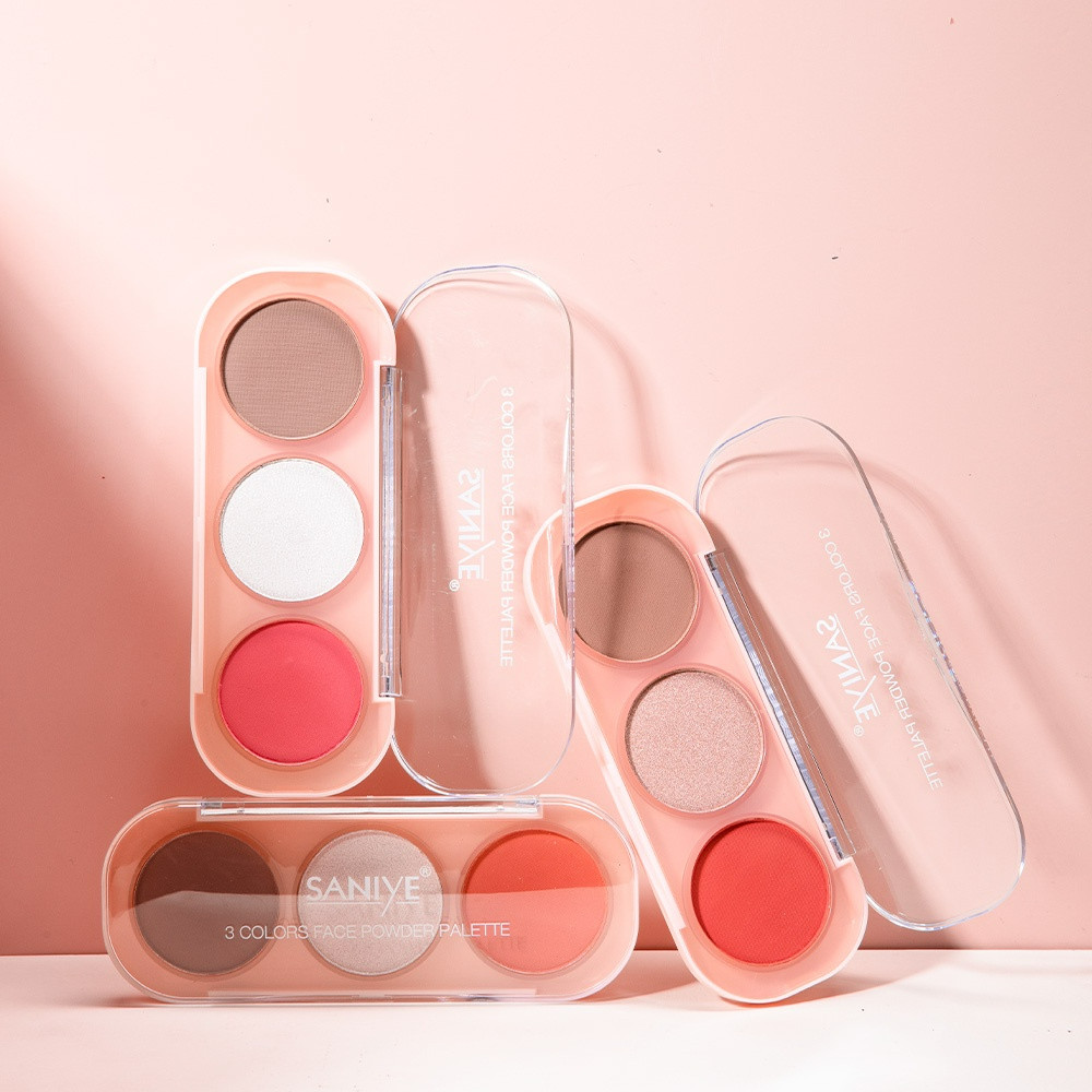 saniye 3 colors face powder palette 9g/perona mata saniye 3 colors face powder palette 9g/perona mata