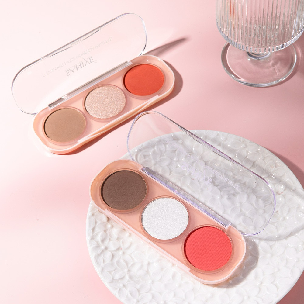 saniye 3 colors face powder palette 9g/perona mata saniye 3 colors face powder palette 9g/perona mata