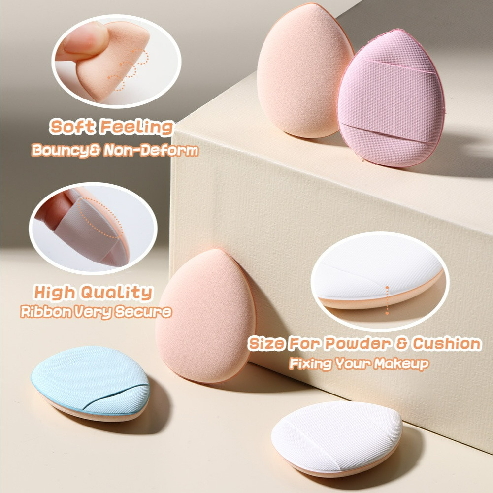 saniye 4pcs make up puff finger/spons alas bedak saniye 4pcs make up puff finger/spons alas bedak