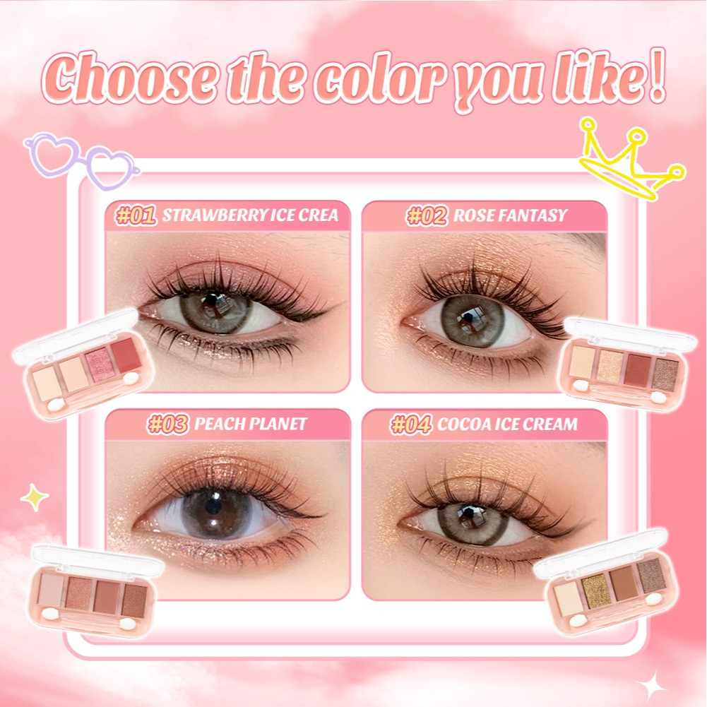 saniye 4 colors eyeshadow palette 4.5g/perona mata saniye 4 colors eyeshadow palette 4.5g/perona mata