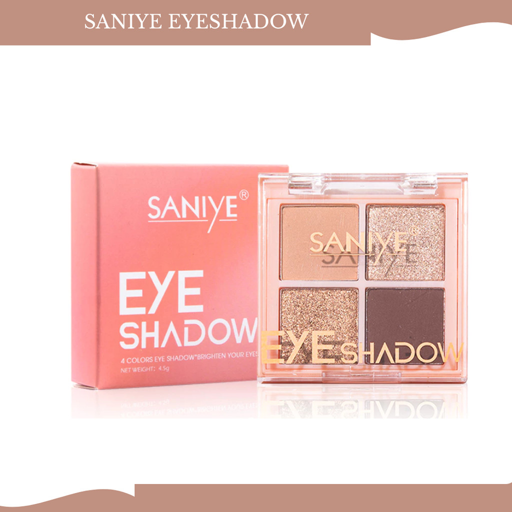 saniye 4 colors glitter eyeshadow palette 4.5g/perona mata saniye 4 colors glitter eyeshadow palette 4.5g/perona mata