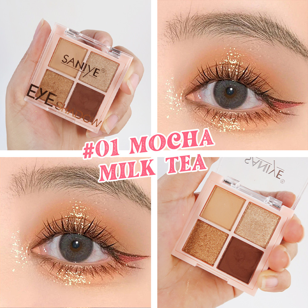 saniye 4 colors glitter eyeshadow palette 4.5g/perona mata saniye 4 colors glitter eyeshadow palette 4.5g/perona mata