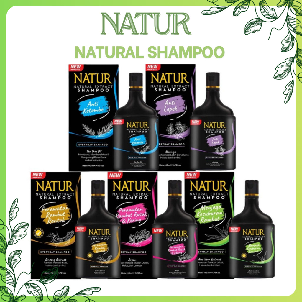 natur natural shampoo 80ml 140ml and 270ml/perawatan rambut natur natural shampoo 80ml 140ml and 270ml/perawatan rambut