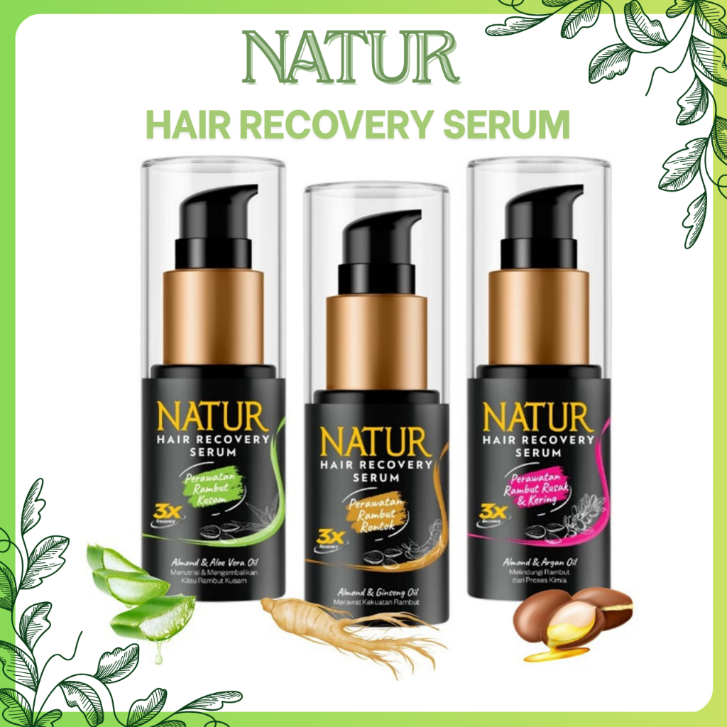 natur hair recovery serum 60ml/serum rambut natur hair recovery serum 60ml/serum rambut