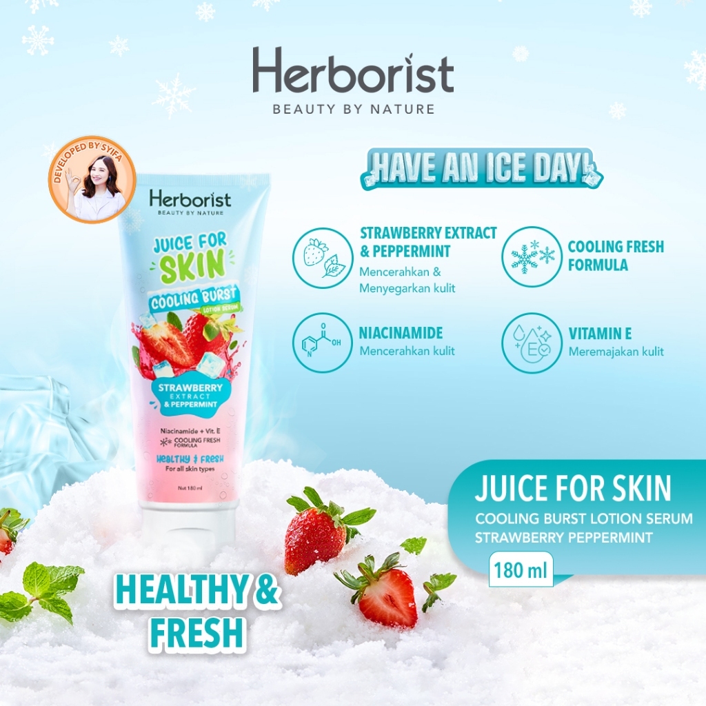 herborist juice for skin cooling burst lotion serum 180ml/body lotion/body serum herborist juice for skin cooling burst lotion serum 180ml/body lotion/body serum