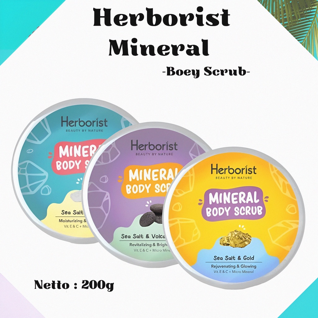 herborist mineral body scrub 200gr / scrub badan herborist mineral body scrub 200gr / scrub badan