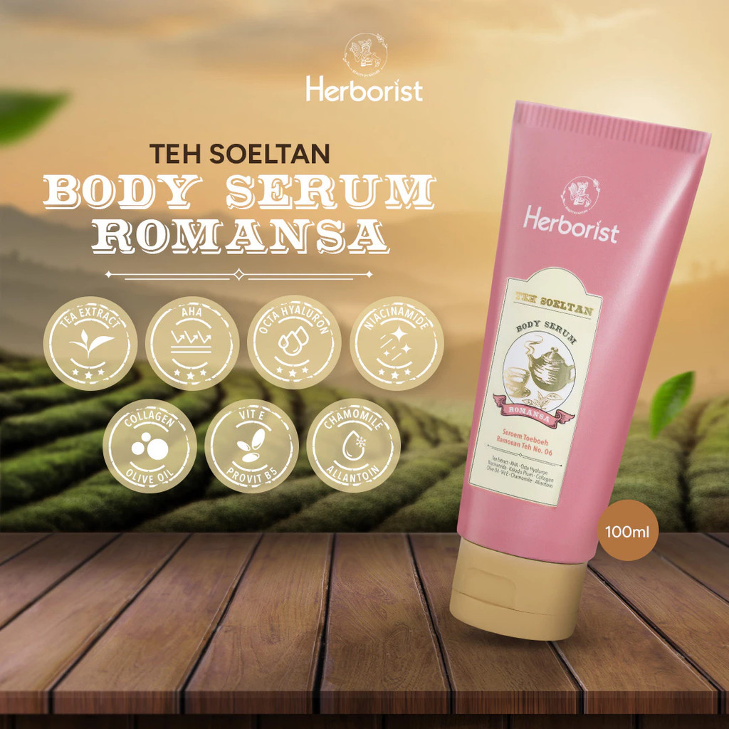 herborist teh soeltan body serum 100ml/losion tubuh herborist teh soeltan body serum 100ml/losion tubuh