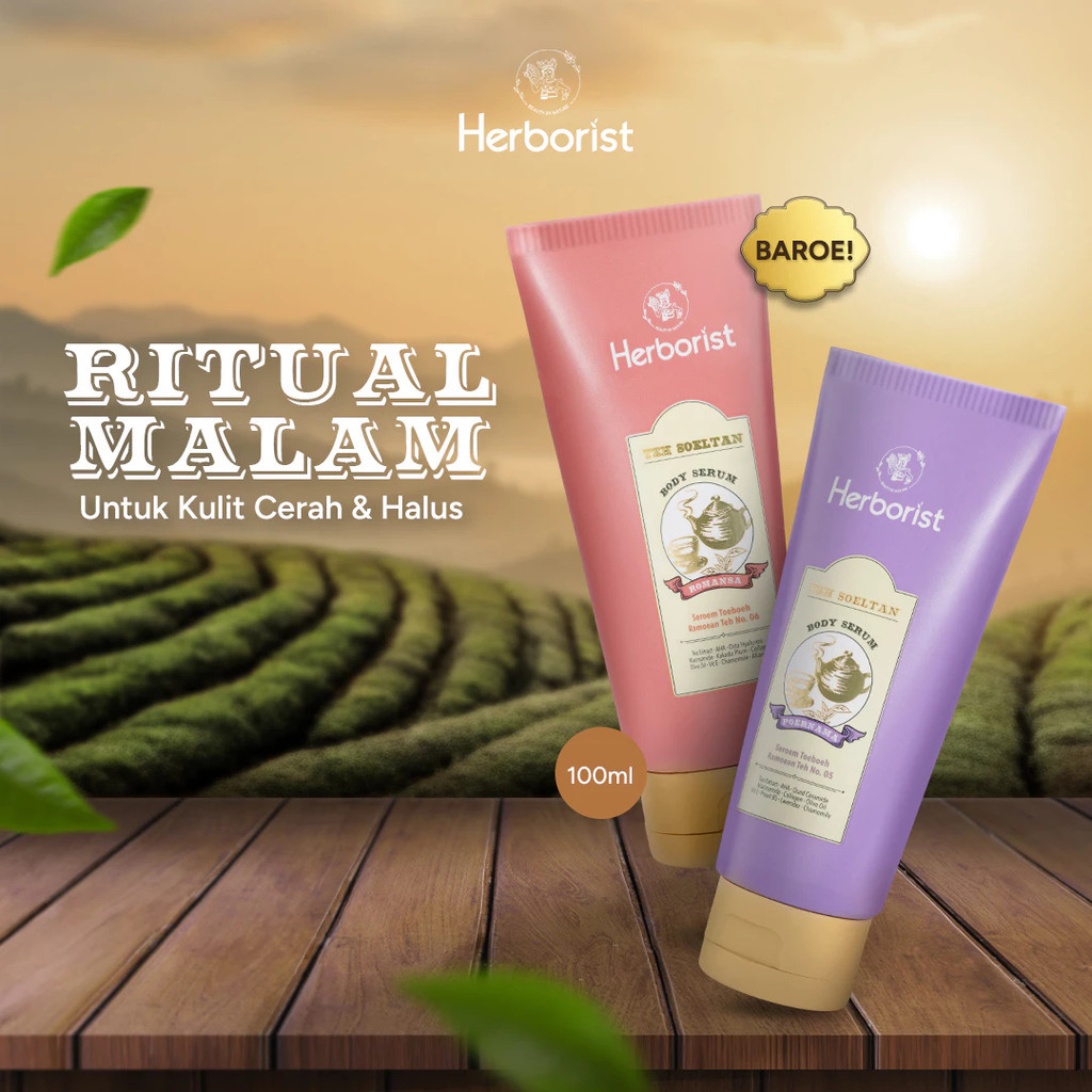 herborist teh soeltan body serum 100ml/losion tubuh herborist teh soeltan body serum 100ml/losion tubuh