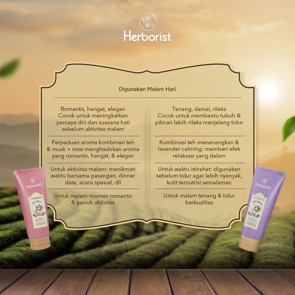 herborist teh soeltan body serum 100ml/losion tubuh herborist teh soeltan body serum 100ml/losion tubuh