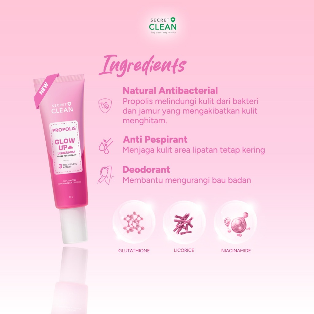 secret clean propolis glow up underarm 30g/deodorant secret clean propolis glow up underarm 30g/deodorant
