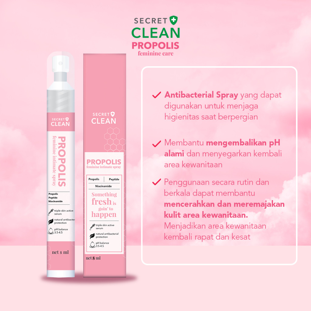 secret clean propolis feminine intimate spray 8ml secret clean propolis feminine intimate spray 8ml