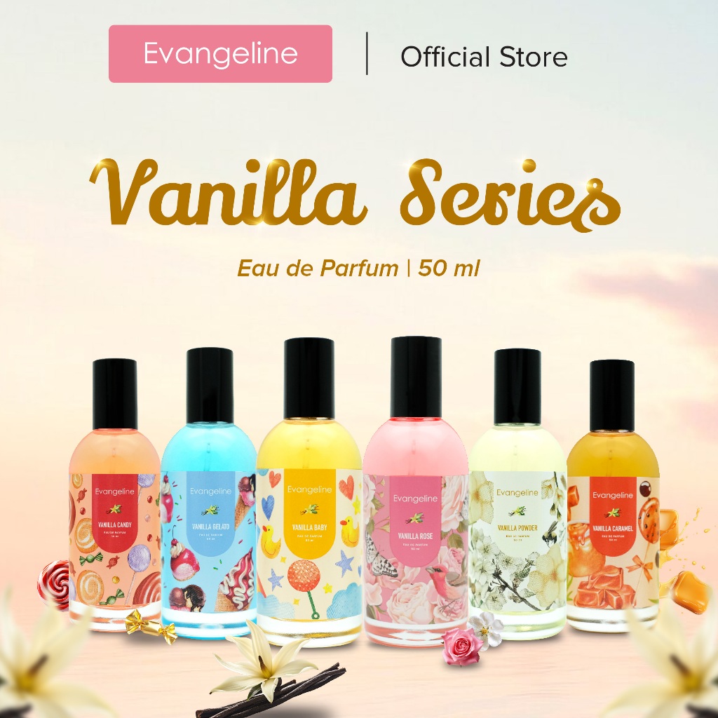 evangeline eau de parfum vanilla series 50ml/parfum wanita evangeline eau de parfum vanilla series 50ml/parfum wanita