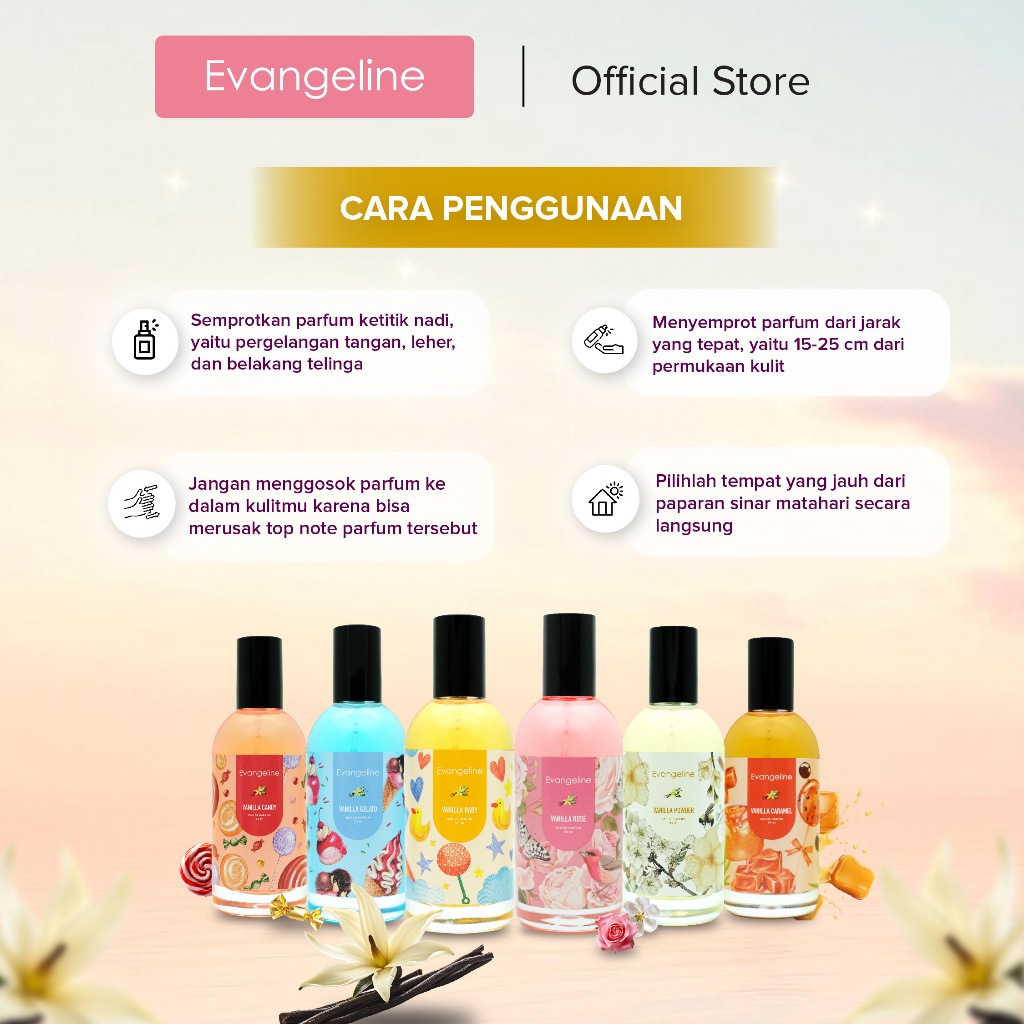 evangeline eau de parfum vanilla series 50ml/parfum wanita evangeline eau de parfum vanilla series 50ml/parfum wanita