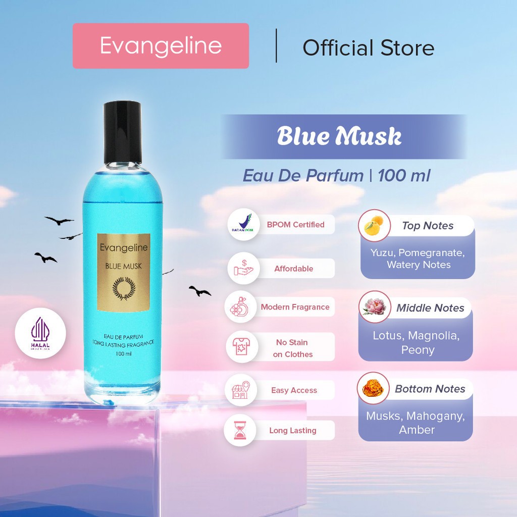 evangeline eau de parfum musk 100ml/parfum wanita evangeline eau de parfum musk 100ml/parfum wanita