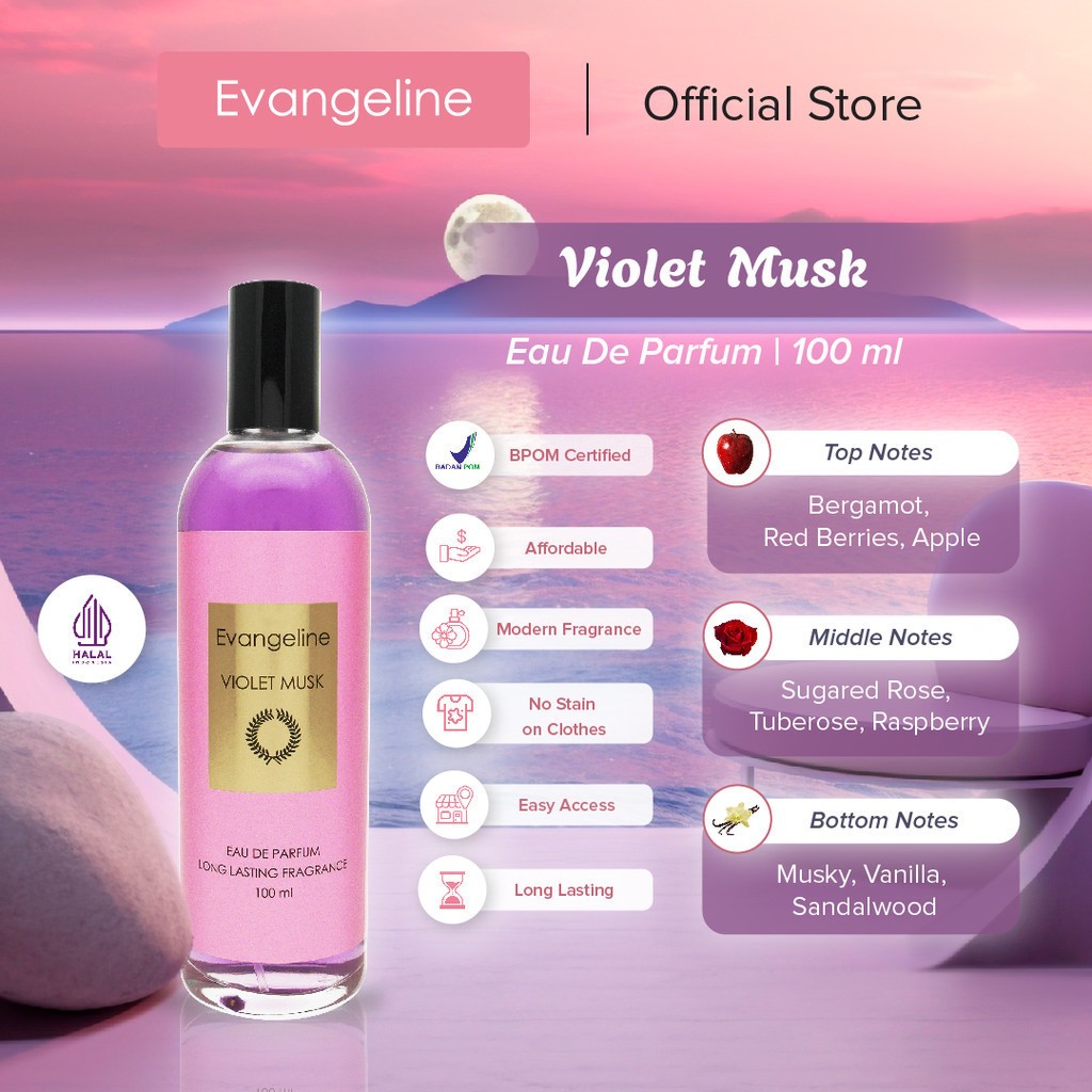 evangeline eau de parfum musk 100ml/parfum wanita evangeline eau de parfum musk 100ml/parfum wanita