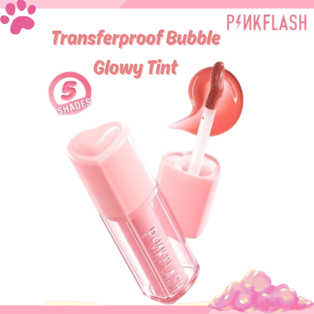 pinkflash transferproof bubble glowy tint/watery lip cream pinkflash transferproof bubble glowy tint/watery lip cream
