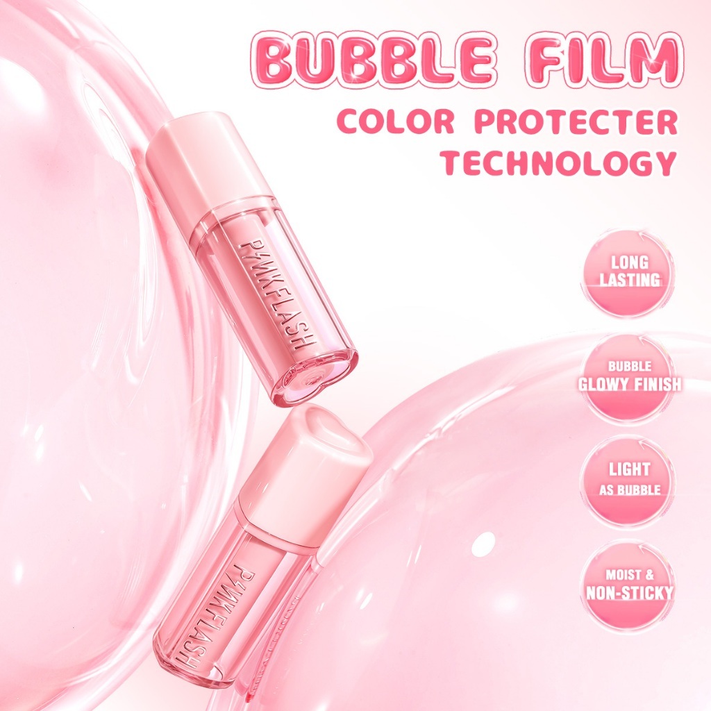 pinkflash transferproof bubble glowy tint/watery lip cream pinkflash transferproof bubble glowy tint/watery lip cream