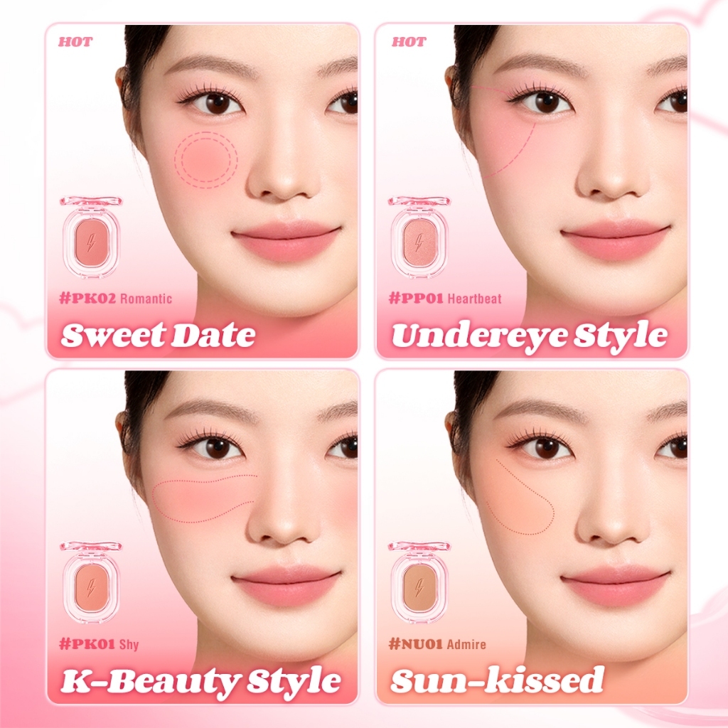 pinkflash mellow radiant blush matte/shimmer blush/perona pipi pinkflash mellow radiant blush matte/shimmer blush/perona pipi